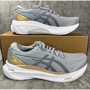 ASICS Gel Kayano Gray Gold Running Shoes Womens Size 7.5 Fast Shipping